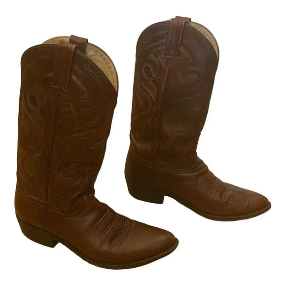 Dan Post Milwaukee Antique Brown Leather Western Casual Boots Men's Size 9D - Picture 10 of 12